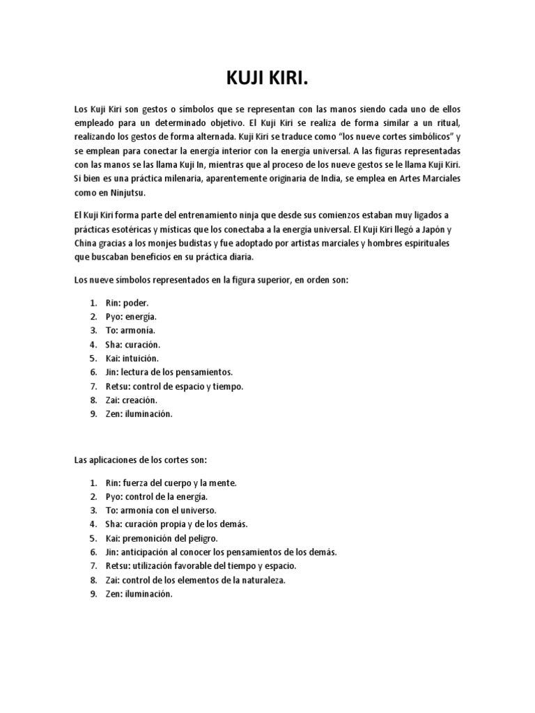 Kuji Kiri | PDF | Comportamiento religioso y experiencia | Espiritualidad