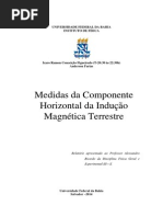 Medidas da Componente Horizontal da Indução Magnética Terrestre