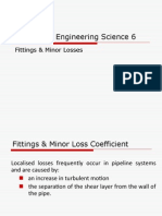 Mechanical Engineering Science 6: Fittings & Minor Losses