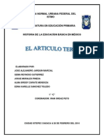 El Contraste Del Articulo Tercero de La Constitucion Politica de Los Estados Unidos Mexicos de 1917 y La Reforma Del 2013 PDF