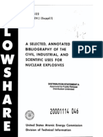 Selected Annotated Bibliography of the Civ8il Industrial and Scientific Uses for Nuclear Explosives a385614