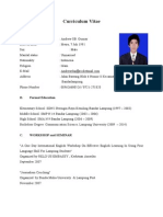 Curriculum Vitae: A. Personal Data