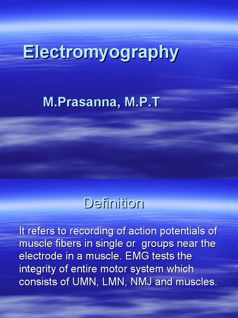 Electromyography: Techniques and Analysis | PDF | Electromyography ...