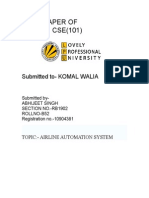 Airlines Automation Sytemterm Paper of Cse