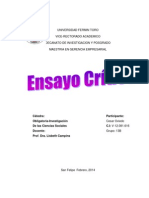 Ensayo Investigacion Ciencias Sociales