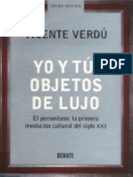 Verdú. Yo y Tu Objetos de Lujo