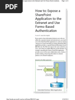 Expose A SharePoint Application To The Extranet and Use Forms-Based Authentication