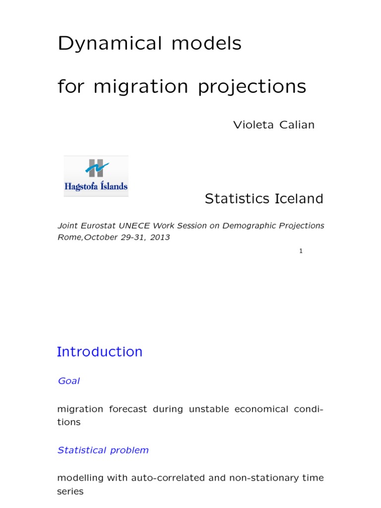 4 4 Slides Dynamical Models For Migration Projections | PDF | Time ...