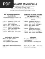 Download Lent and Easter Liturgy Schedule 2014 by sanluisreyparish SN209896783 doc pdf