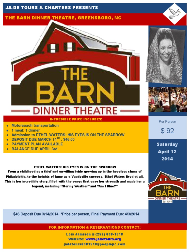 Barn Dinner Theatre Trip April 2014 PDF