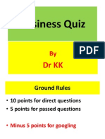 Business Quiz I for MIB and MBA students
