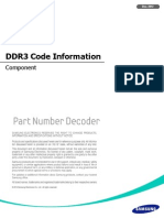 DDR3 Code Information: Component