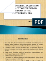 An Econometric Analysis of the Impact of Fdi