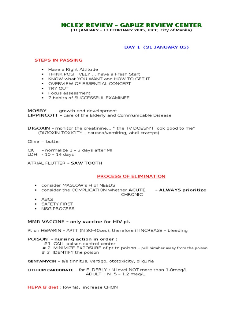 RA GAPUZ Handouts | PDF | Electrocardiography | Medical Specialties