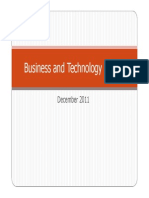 Business and Technology Report: December 2011 December 2011