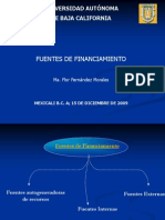 Fuentes de Financiamiento