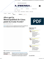 ¿Por qué la Municipalidad de Lima pintó la Costa Verde_ _ La Prensa