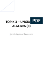 Matematik Tingkatan 2 Bab 3: Ungkapan Algebra II