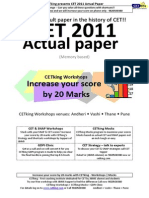 CET 2011 Actual Paper Revised 1.1