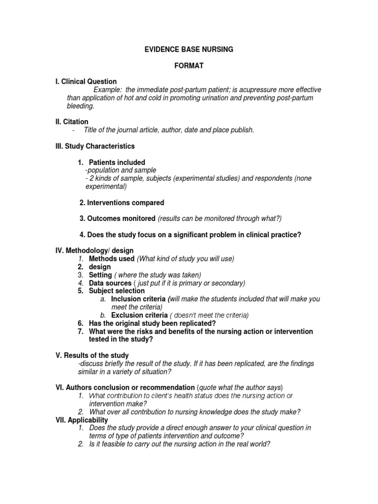 Evidence-Based Nursing Study Guide | PDF