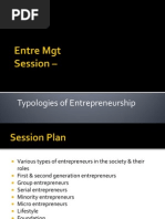 3.2 Typology of Entrepreneurs