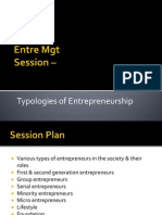3.2 Typology of Entrepreneurs