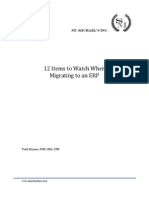 12 Items To Watch When Migrating To An ERP