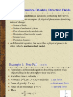 CH 1.1: Basic Mathematical Models Direction Fields: Differential Equations Are Equations Containing Derivatives