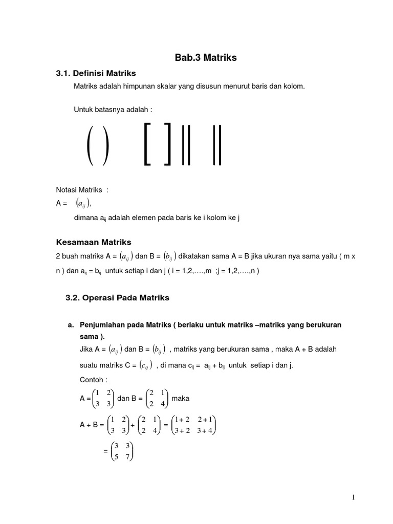 Matrik | PDF