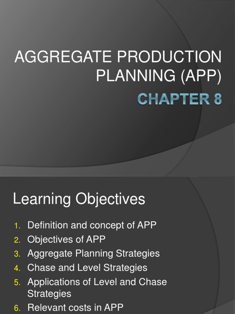 Aggregate Production Planning Strategies | PDF | Overtime | Inventory