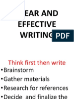 Clear and Effective Writing