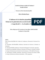 L'influence de La Situation Géopolitique Au Moyen-Orient Sur La Génération Des Accords Israélo-Arabes Depuis Camp David I: La Frontière D'israël