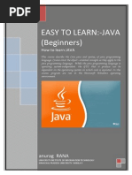 Easy to Learn- Java