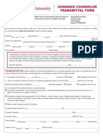 Guidance Counselor Transmittal Form: Applicant Instructions