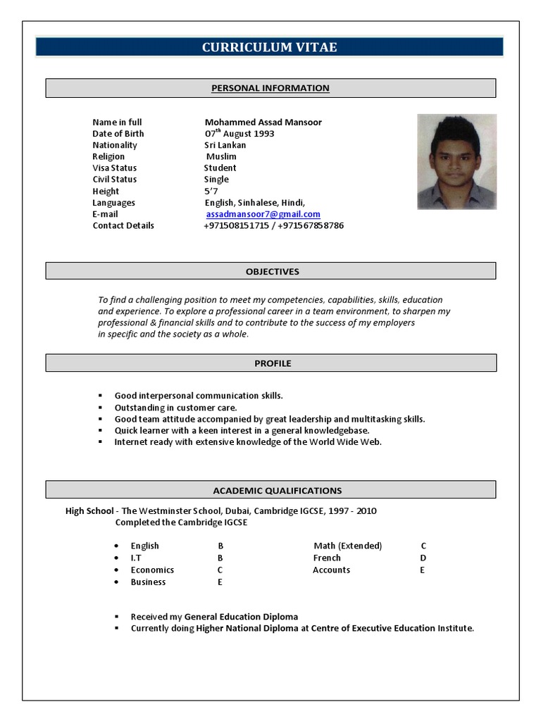 Assad Resume | PDF