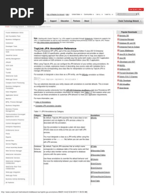 Toplink Jpa Annotation Reference Pdf Inheritance Object Oriented Programming Class Computer Programming