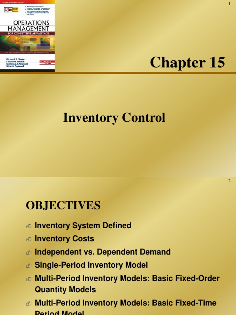 Chap015 Inventory Control PDF Inventory Demand