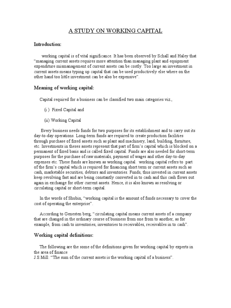 Examples of Circulating Capital | PDF | Working Capital | Capital ...