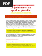 Des 'grands' rabbins juifs appellent au génocide