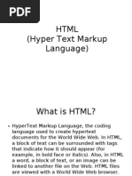 HTML (Hyper Text Markup Language)