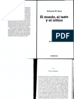 Said, Edward - Teoría Ambulante, El Mundo, El Texto y El Crítico