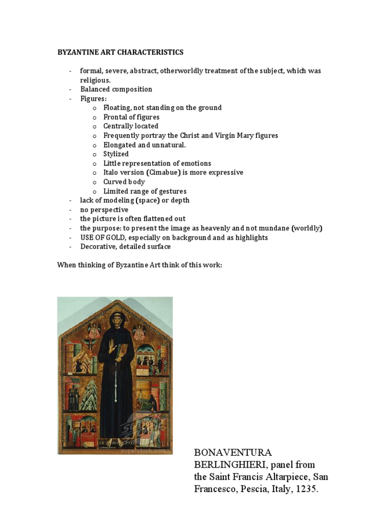Byzantine Art Characteristics Western Art Art Media