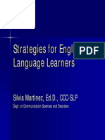 Strategies For English Language Learners: Silvia Martinez, Ed.D., CCC-SLP