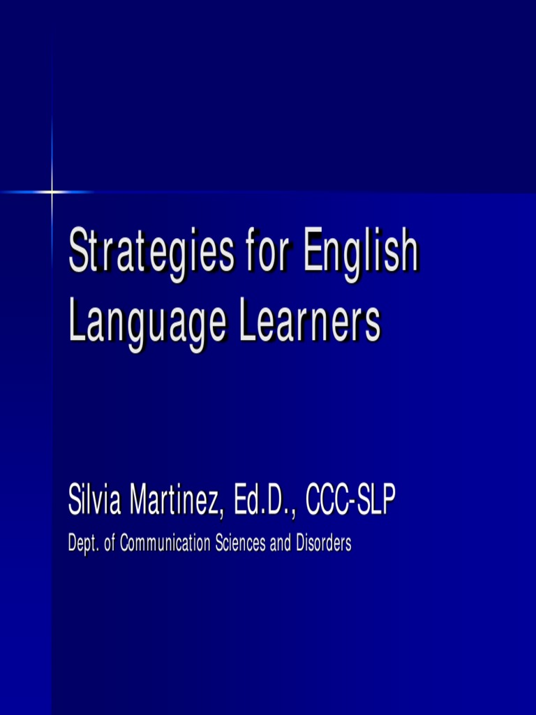 Strategies for Teaching English Learners | PDF | Multilingualism ...