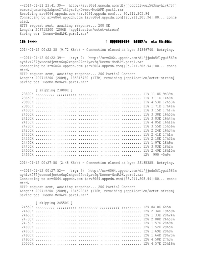 Wget Log | PDF | Computers | Technology & Engineering