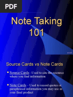 note taking 101