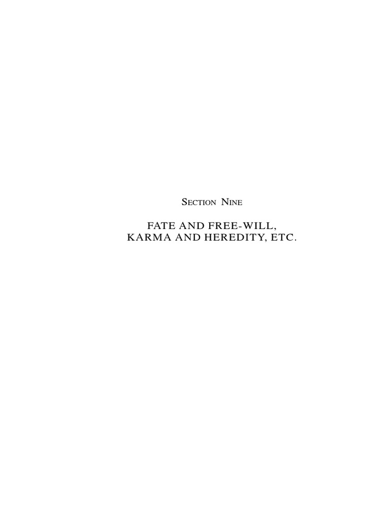 Fate, Free Will, and Karma Explained | PDF | Free Will | Determinism