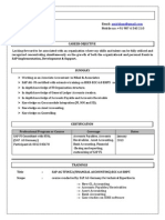 SAP FICO Resume Format
