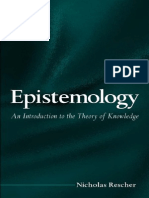 Book Epistemology An Introduction To The Theory of Knowledge
