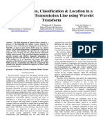 145892951 Fault Detection Classification Location in a Single Circuit Transmission Line Using Wavelet Transform